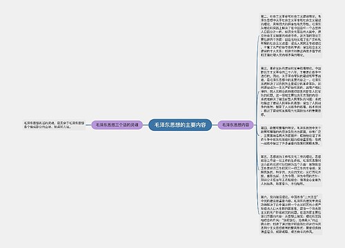 毛泽东思想的主要内容