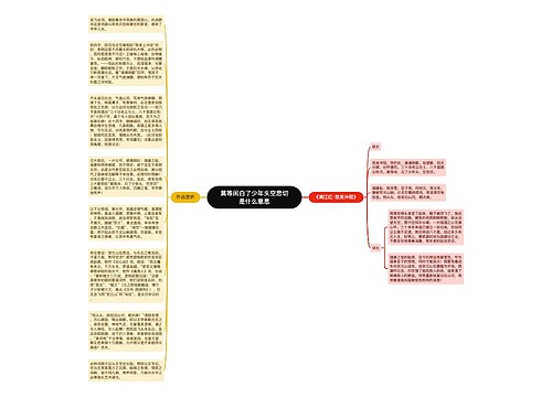 莫等闲白了少年头空悲切是什么意思