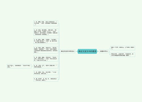 具在文言文中的意思