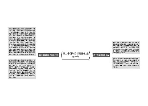 第二个百年目标是什么 是哪一年