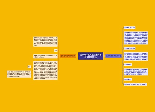 温带海洋性气候成因有哪些 特征是什么