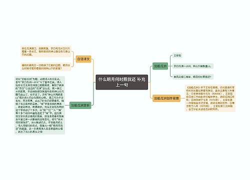 什么明月何时照我还 补充上一句