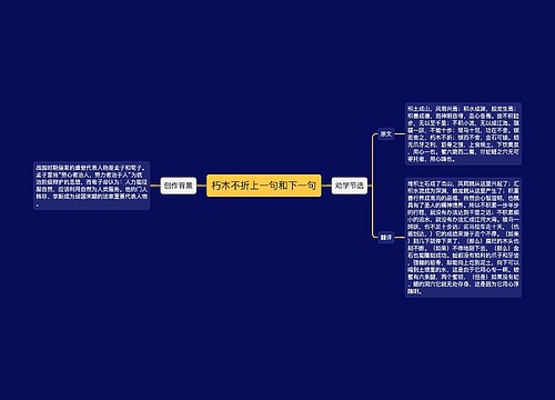 朽木不折上一句和下一句