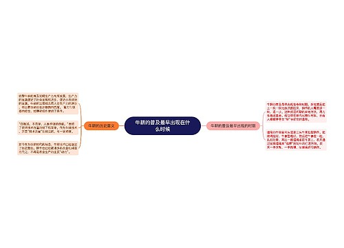 牛耕的普及最早出现在什么时候