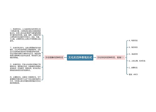 文化的四种表现形式