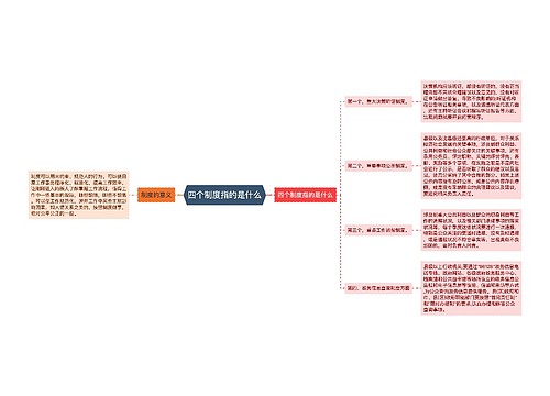 四个制度指的是什么