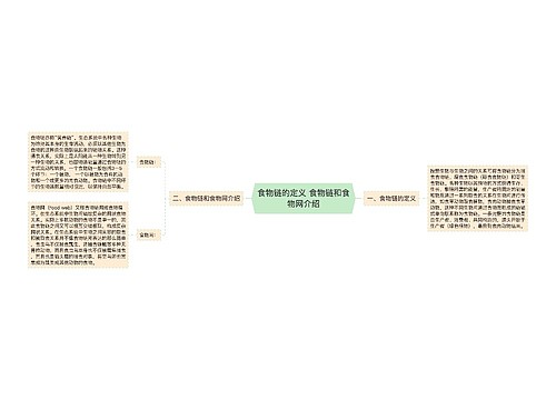 食物链的定义 食物链和食物网介绍