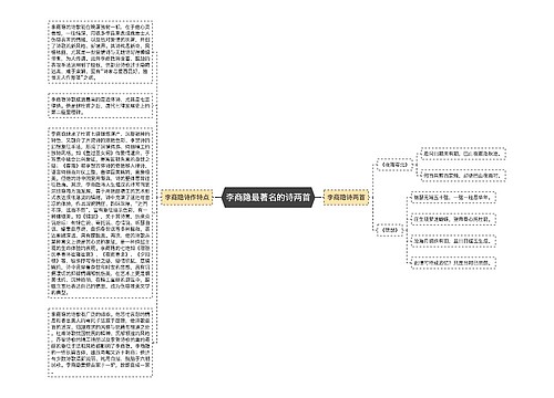 李商隐最著名的诗两首