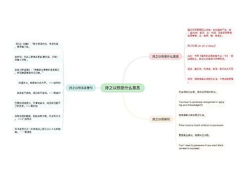 持之以恒是什么意思