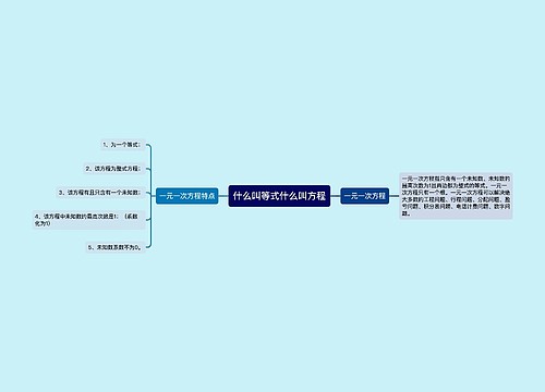 什么叫等式什么叫方程