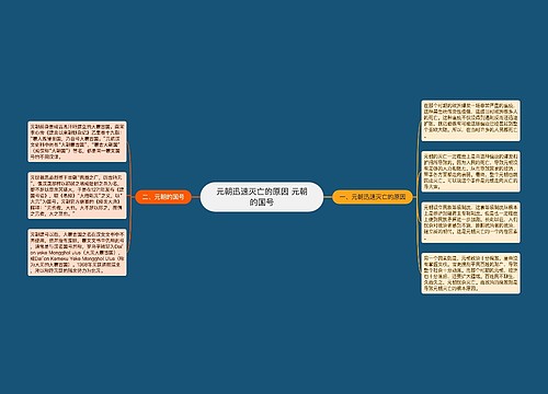 元朝迅速灭亡的原因 元朝的国号