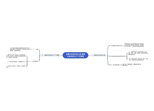 地理分布特征怎么答 地理分布特征从几个方面答