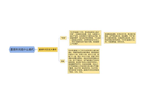 嘉靖年间是什么朝代