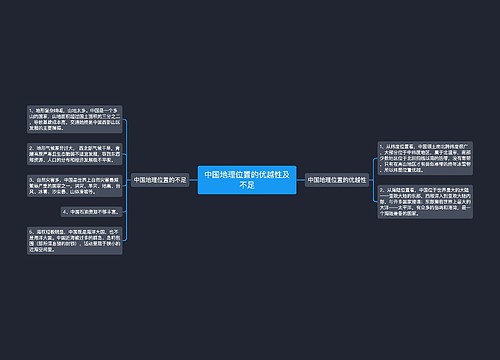 中国地理位置的优越性及不足