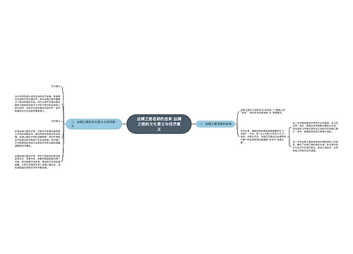 丝绸之路名称的由来 丝绸之路的文化意义与经济意义