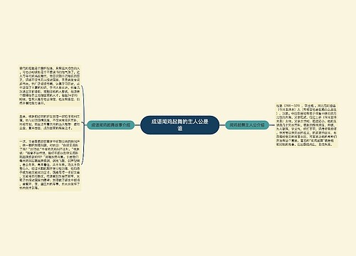 成语闻鸡起舞的主人公是谁