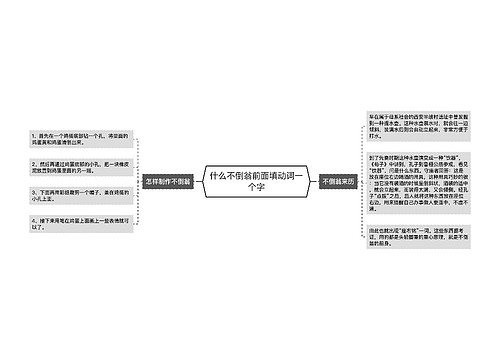 什么不倒翁前面填动词一个字