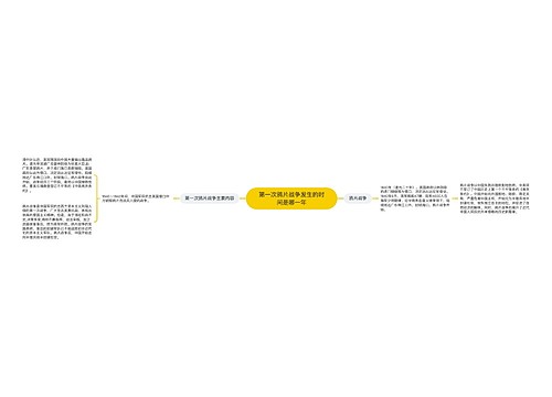 第一次鸦片战争发生的时间是哪一年