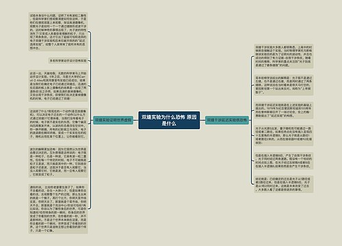 双缝实验为什么恐怖 原因是什么