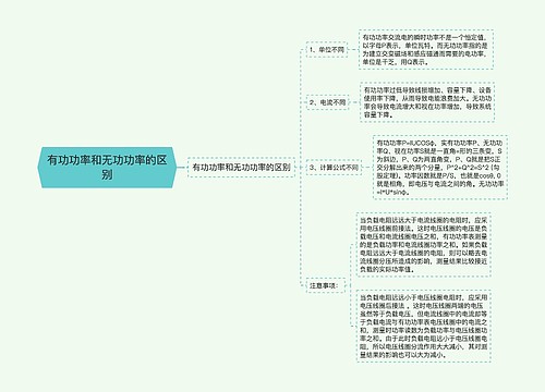 有功功率和无功功率的区别