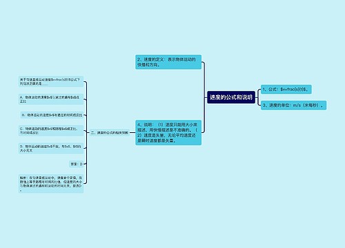 速度的公式和说明