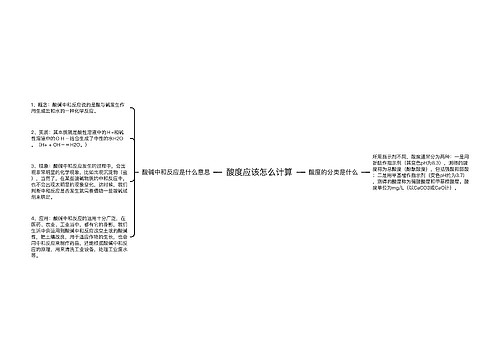 酸度应该怎么计算