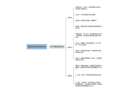 滑轮相关的知识点