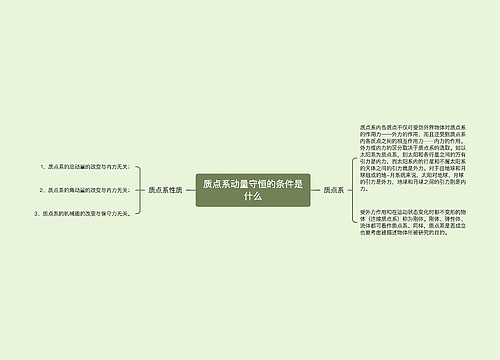 质点系动量守恒的条件是什么