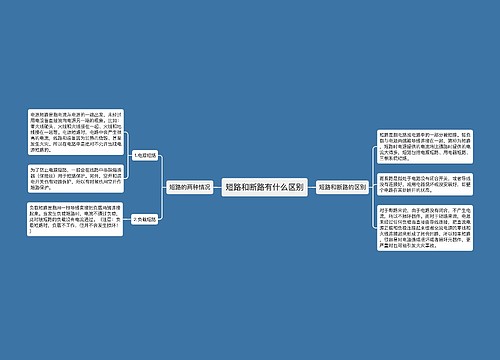 短路和断路有什么区别