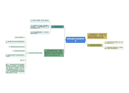 串联电路的电压规律和特点