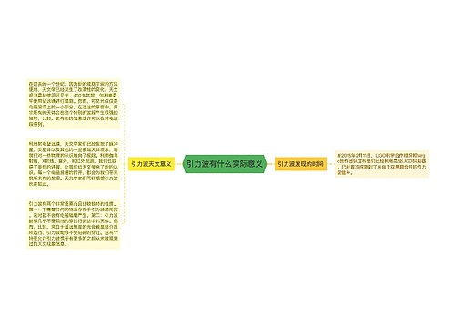 引力波有什么实际意义