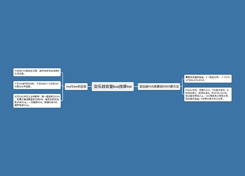 变压器容量kva换算kw
