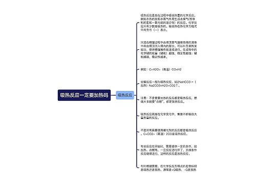 吸热反应一定要加热吗