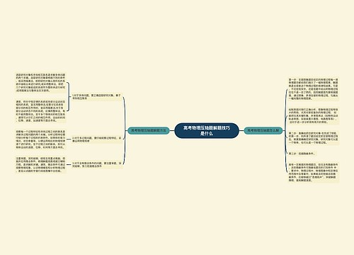 高考物理压轴题解题技巧是什么