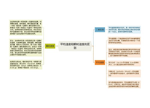 平均速度和瞬时速度的区别