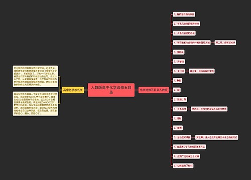 人教版高中化学选修五目录