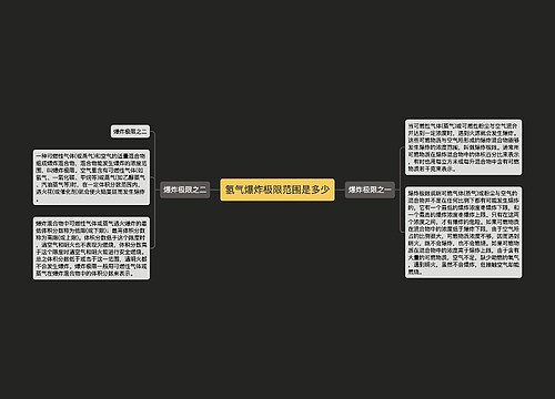 氢气爆炸极限范围是多少