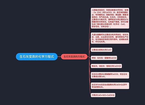 生石灰变质的化学方程式