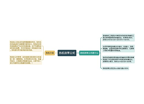 热机效率公式