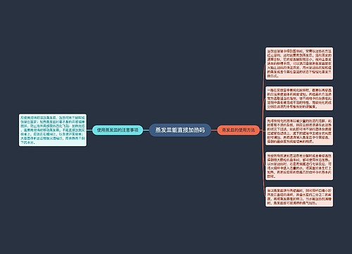 蒸发皿能直接加热吗