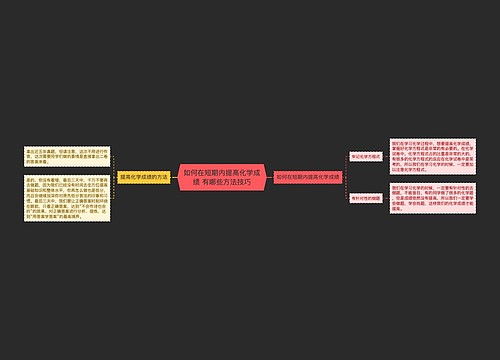 如何在短期内提高化学成绩 有哪些方法技巧