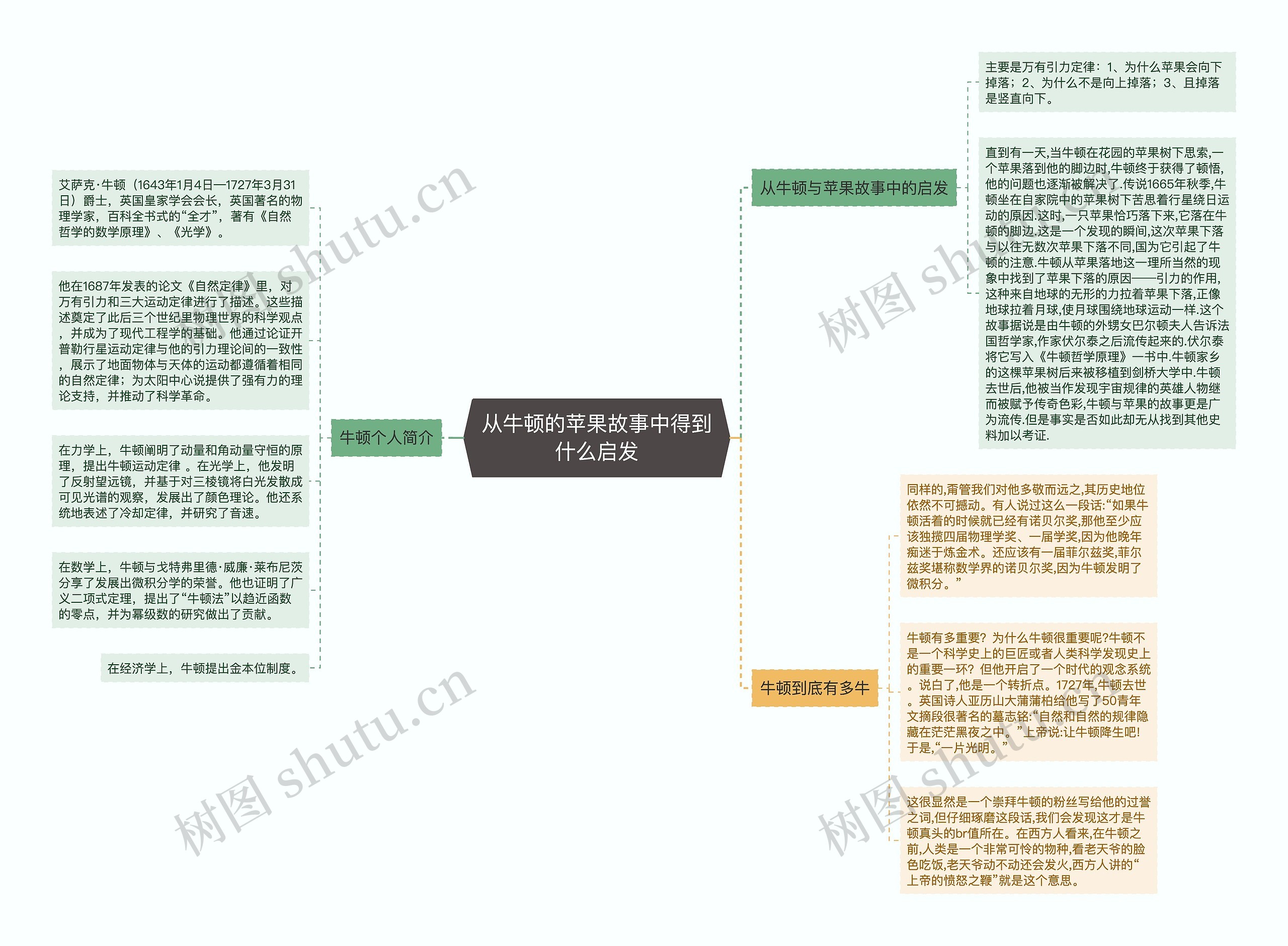 从牛顿的苹果故事中得到什么启发思维导图