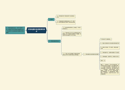 并联电路的电流规律和特点