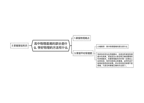 高中物理最难的部分是什么 学好物理的方法有什么