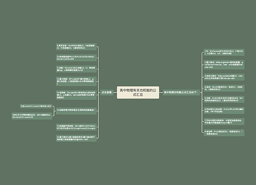 高中物理有关功和能的公式汇总