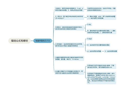 磁场公式有哪些