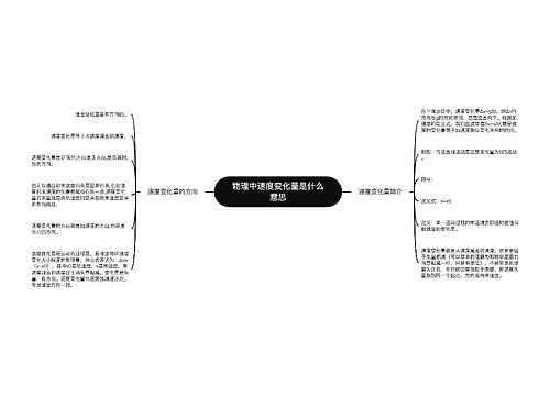 物理中速度变化量是什么意思