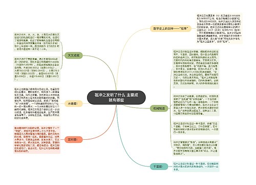 祖冲之发明了什么 主要成就有哪些