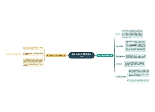 高中化学方程式配平题怎么做