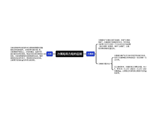 力偶矩和力矩的区别